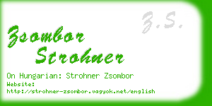 zsombor strohner business card